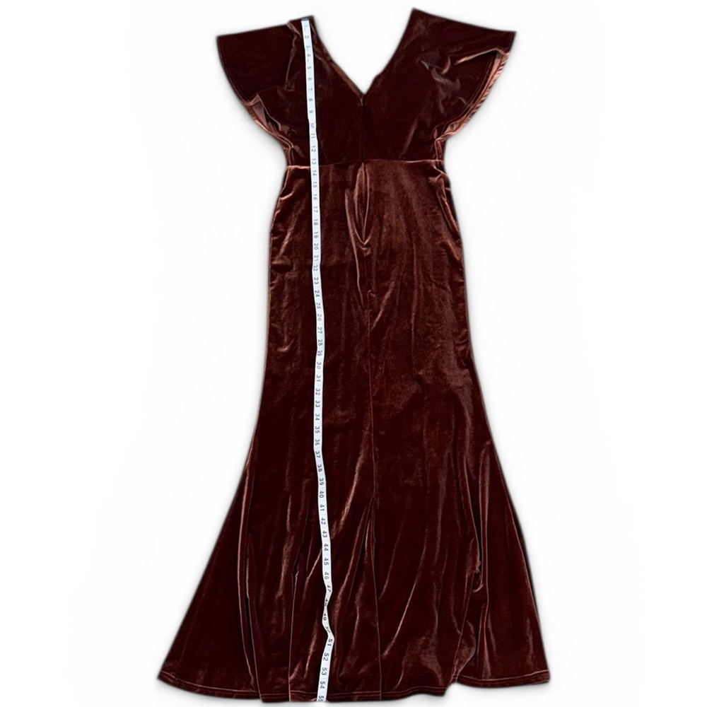 Revelry Gwen Velvet Flutter Sleeve Midi Dress - Picture 9 of 11